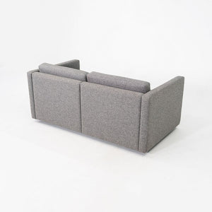 1980s Charles Pfister Knoll Loveseat / Two Seat Sofa Upholstered in Grey Fabric
