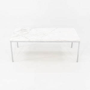 1960s Florence Knoll Marble and Chromed Steel Coffee Table 45 x 23 x 17 inches