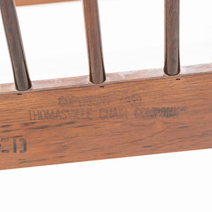 1959 Thomasville American Black Walnut Modern Full Size Headboard / Bed Frame