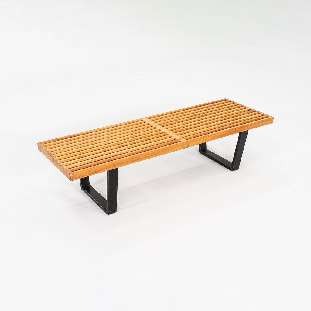 1950s George Nelson for Herman Miller Slatted Bench in Maple 56" Model 4992