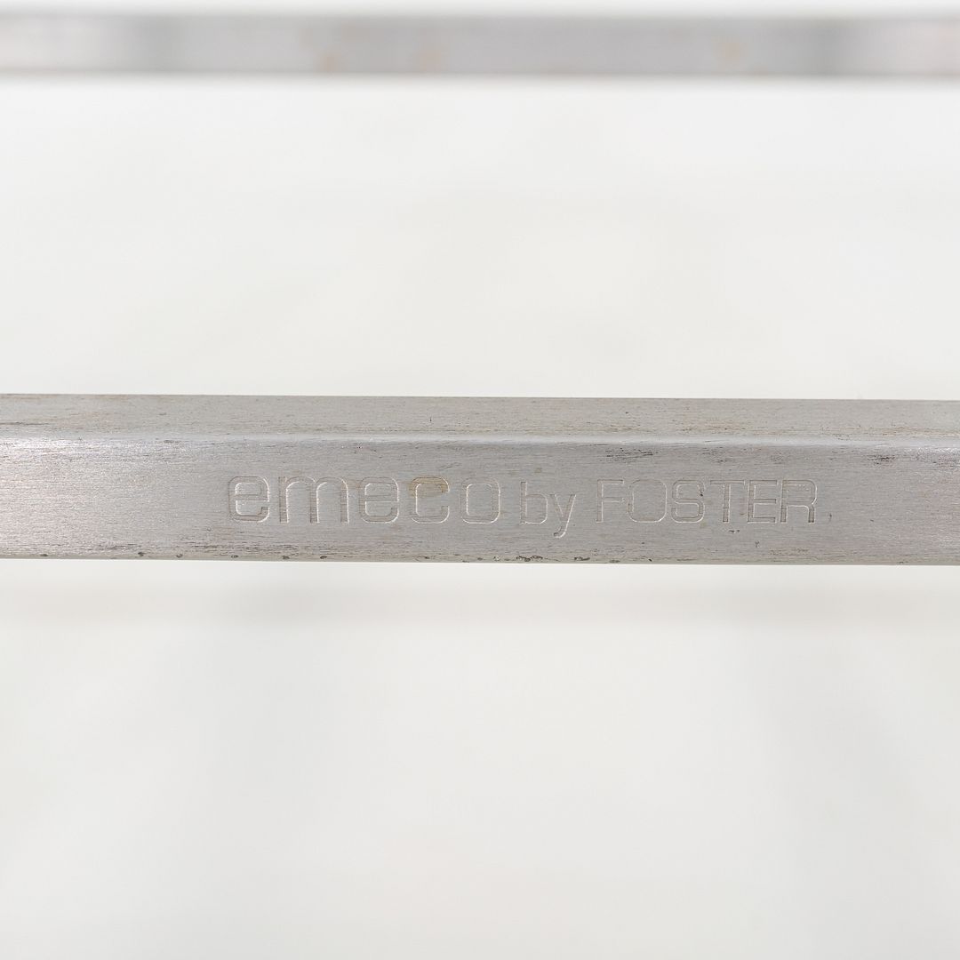 2010 Norman Foster for Emeco 20-06 Stool with Brown Leather Seats 5x Available
