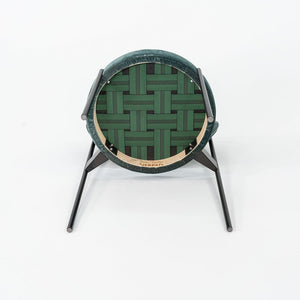 2024 Verner Panton for Verpan 430 Chair in Teal Velvet Upholstery w/ Black Frame