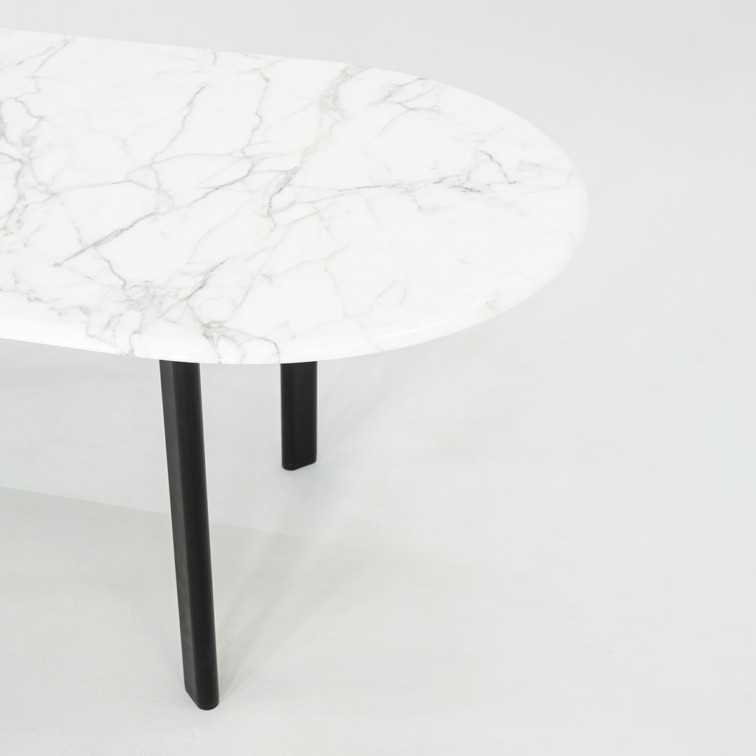 1990 Knoll Joseph D'Urso Racetrack Dining / Work Table in Steel with Marble Top