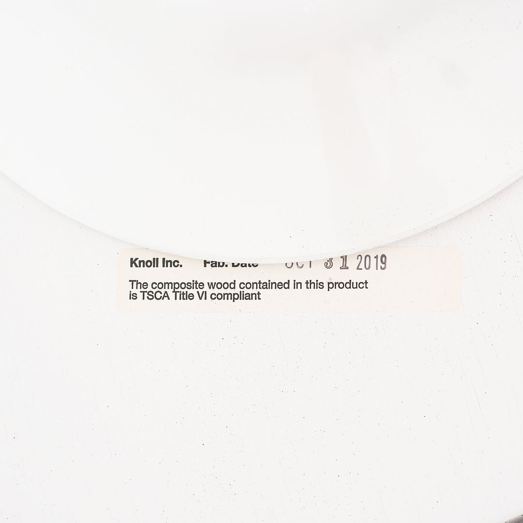 2019 Eero Saarinen for Knoll Tulip Dining Table with White Laminate 36" Top