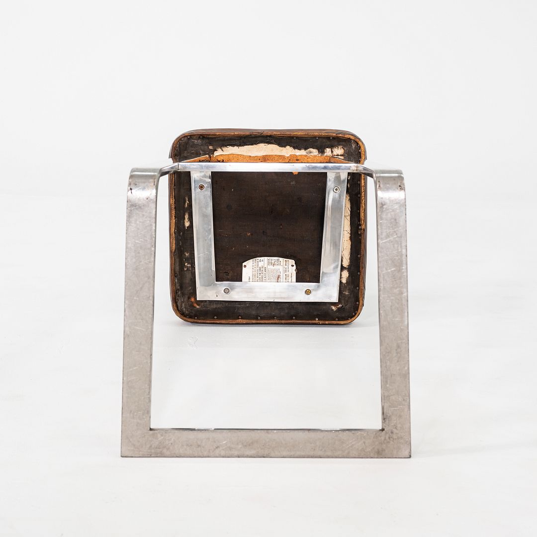 1980s Four Seasons Barstool by Cumberland Furniture in Stainless and Leather