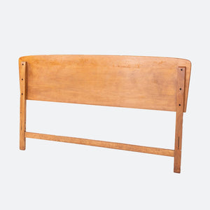 1950s Heywood Wakefield Headboard in Yellow Birch for Full Size Bed USA Made