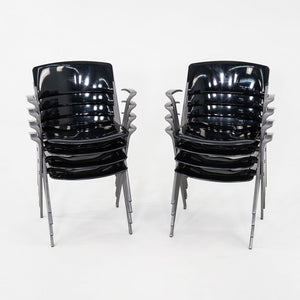 2007 Emilio Ambasz for Knoll Visor Stacking Dining Arm Chair in Black 25x Avail