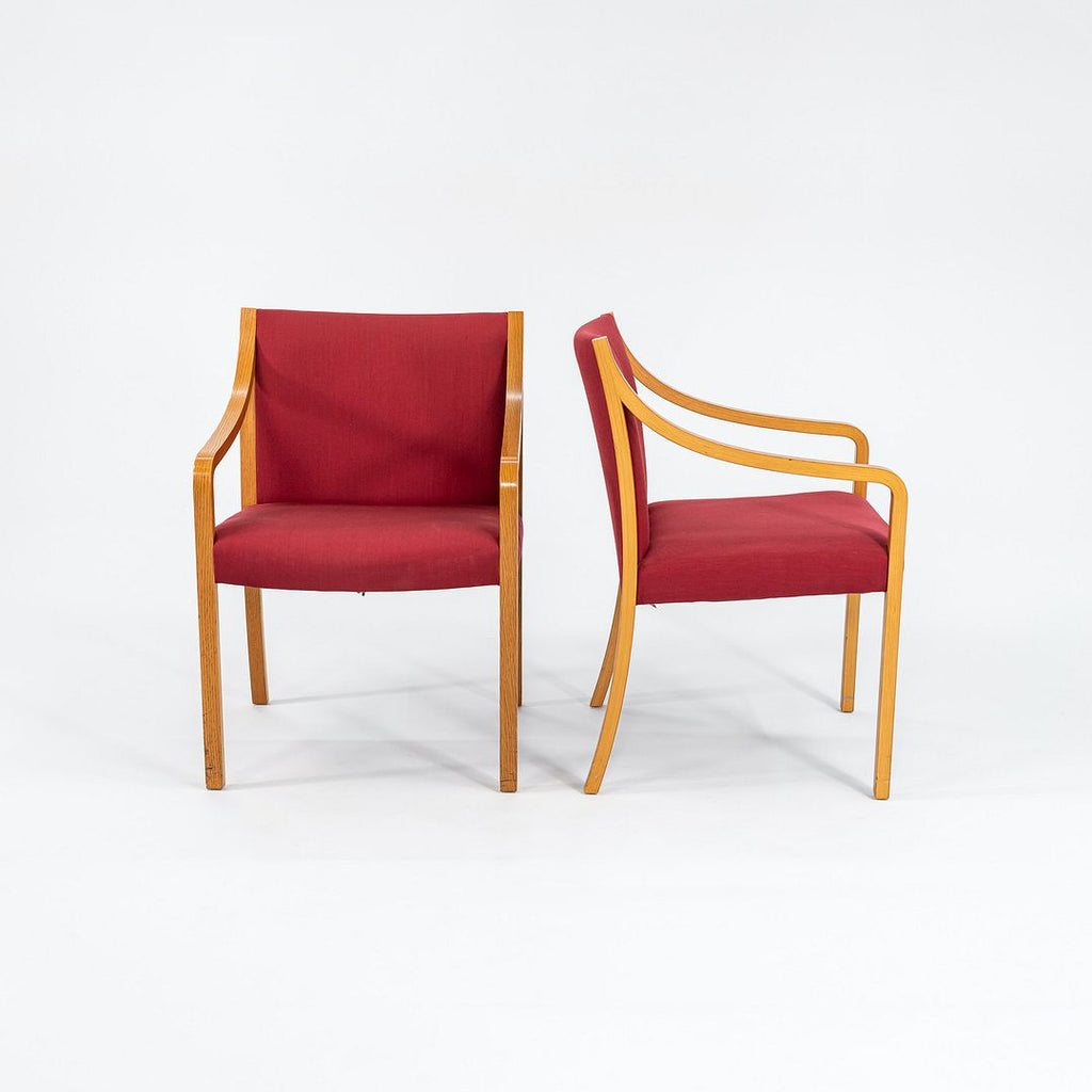 1987 Bert England for Stow Davis Dining Chair Upholstered in Red Fabric 3x Avail