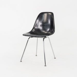 2019 Set of Six Eames Modernica Fiberglass DSX Dining Side Chairs in Black