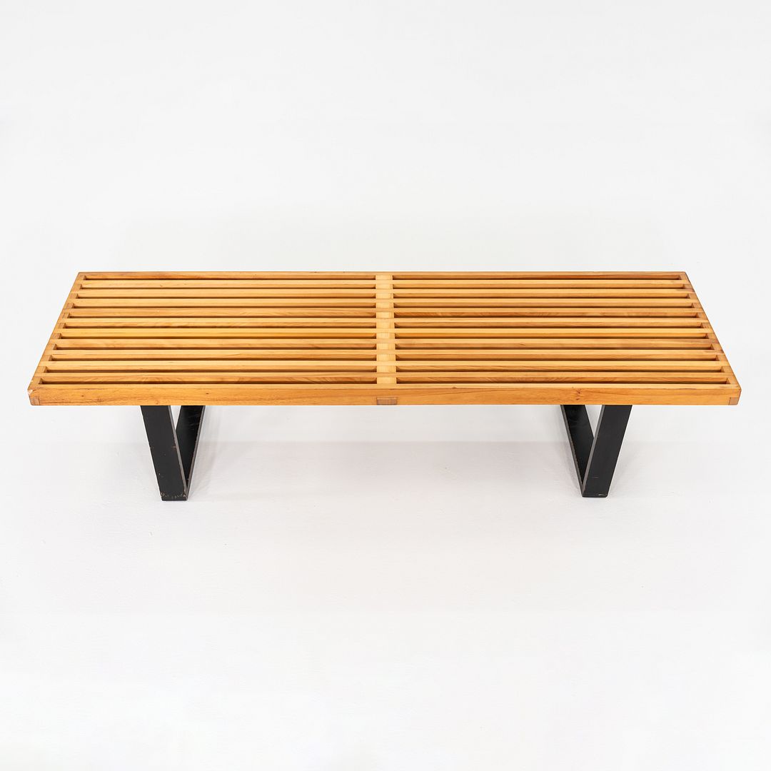 1950s George Nelson for Herman Miller Slatted Bench in Maple 56" Model 4992