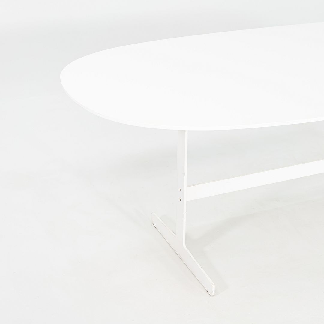 SOLD 2000s Jasper Morrison for Cappellini White Lacquer Simplon Dining Table 79x39x29