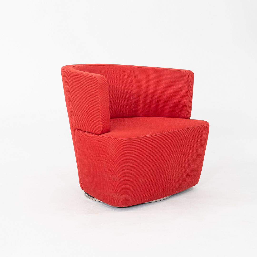 2010 EOOS for Coalesse / Walter Knoll Joel Swivel Lounge Chair in Red 1x Avail