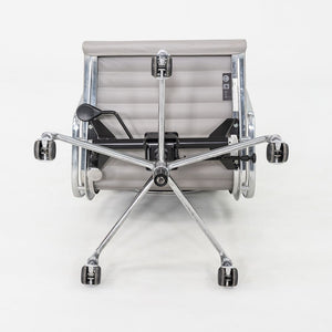 2010s Herman Miller Eames Aluminum Management Desk Chair Grey Naugahyde 2x Avail