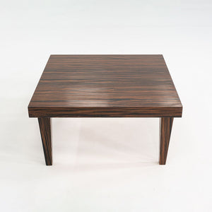 2000s Zanotta Macassar Ebony Coffee / Side Table, Italian Design, 35 Inches