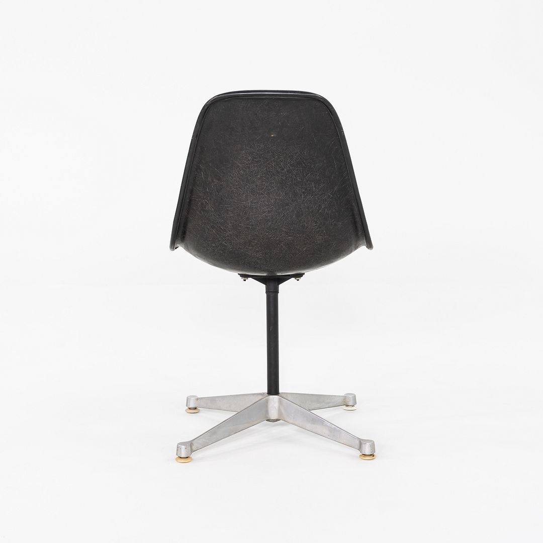 1960s Herman Miller Eames Pedestal Side Shell Chair in Fiberglass with Naugahyde