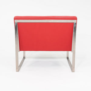 2006 Pair of Fabien Baron for Bernhardt Design B.3 Lounge Chair in Red Leather