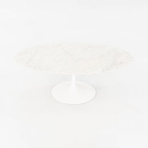 2010s Eero Saarinen for Knoll 42" Oval Tulip Coffee Table w/ Carrara Marble Top
