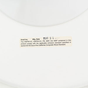 2017 Eero Saarinen For Knoll Tulip Dining Table with 35 inch Vetro Bianco Top and White Base, in Box 3x Available