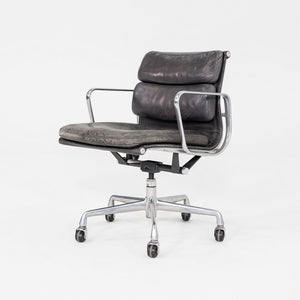 1994 Herman Miller Eames Soft Pad Management Desk Chair Black Leather Upholstery