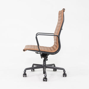 2019 Herman Miller Eames Aluminum Executive Desk Chair Brown Leather Upholstery