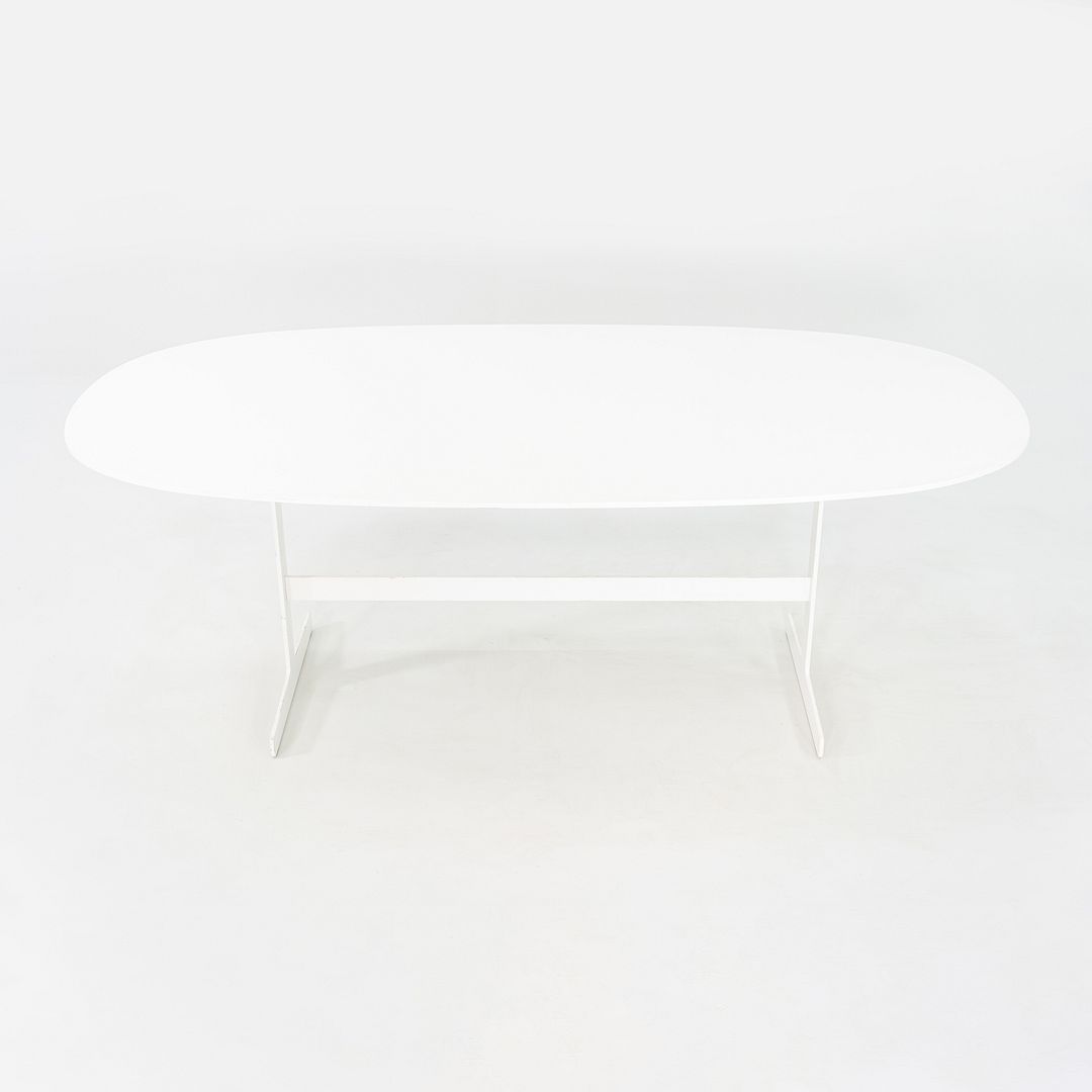 SOLD 2000s Jasper Morrison for Cappellini White Lacquer Simplon Dining Table 79x39x29