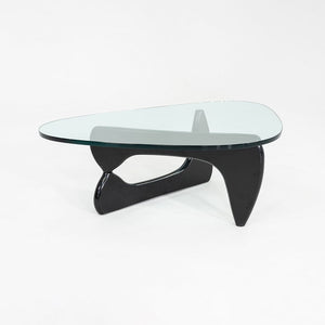 C. 2007 Isamu Noguchi for Herman Miller Coffee Table in Black with Glass Top