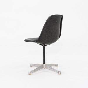 1960s Herman Miller Eames Pedestal Side Shell Chair in Fiberglass with Naugahyde