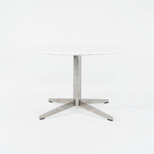 2010s Haworth Planes Collection Jive Marble and Steel Round Table 28 inches