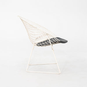 1960s Harry Bertoia for Knoll Diamond Lounge Chair w/ Black Leather Seat Cushion