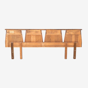 1960s Helen and Hobey Baker King Size Modern Headboard in Walnut 96x38 Inches