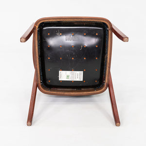 1980s Pair of Don Petitt for Knoll 1105 Bentwood Armchair in Oak w/ Blue Fabric