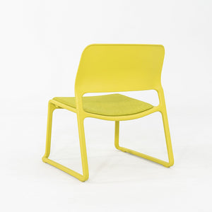 2010s Set of Four Don Chadwick for Knoll Spark Lounge Stacking Chairs Lime Green