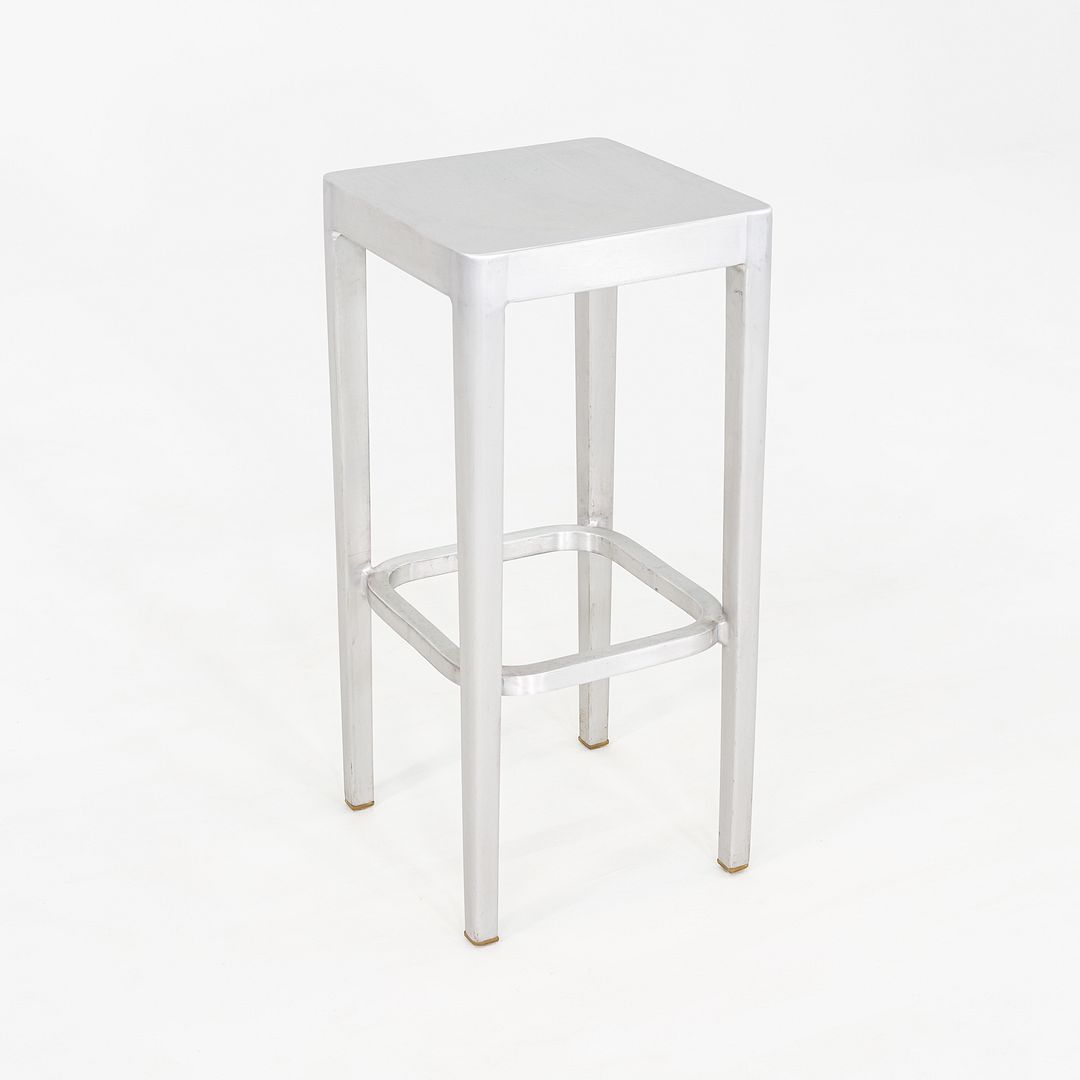 2010s Set of Three Philippe Starck for Emeco Bar Stools in Brushed Aluminum