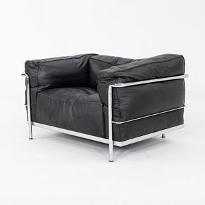 2010s Pair of Le Corbusier Jeanneret Perriand for Cassina LC3 Club Lounge Chair