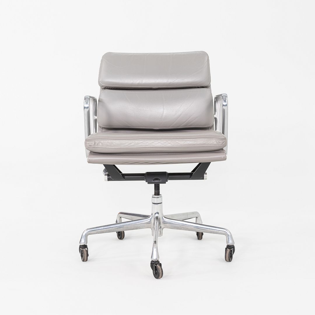 2006 Herman Miller Eames Soft Pad Management Desk Chair in Grey Leather 6x Avail