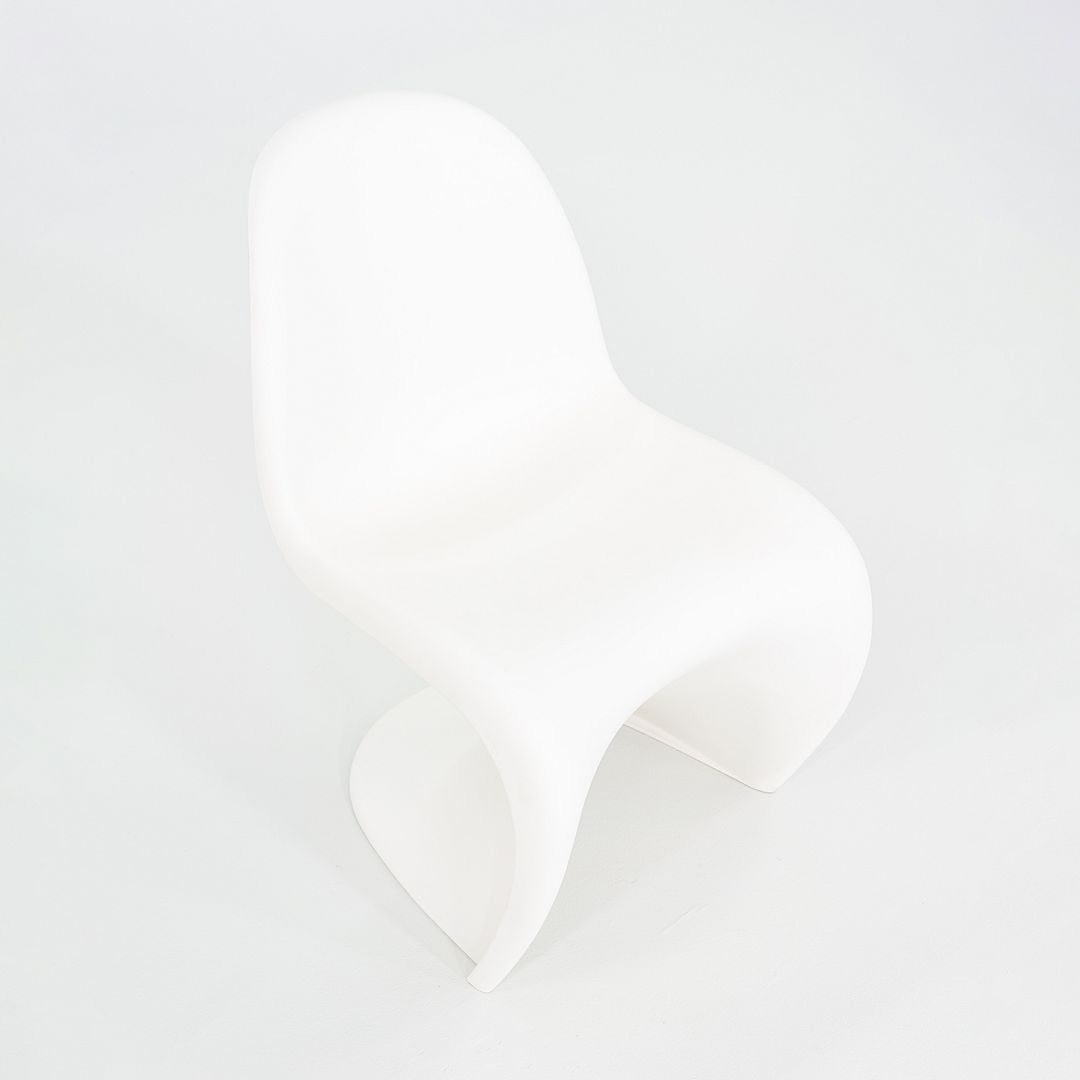 2010s Set of Six Verner Panton for Vitra Dining Chairs in White Polypropylene