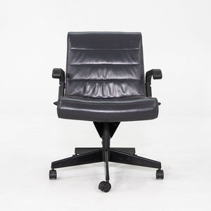 C. 2001 Richard Sapper Management Desk Chair w/ Grey Leather Upholstery 6x Avail