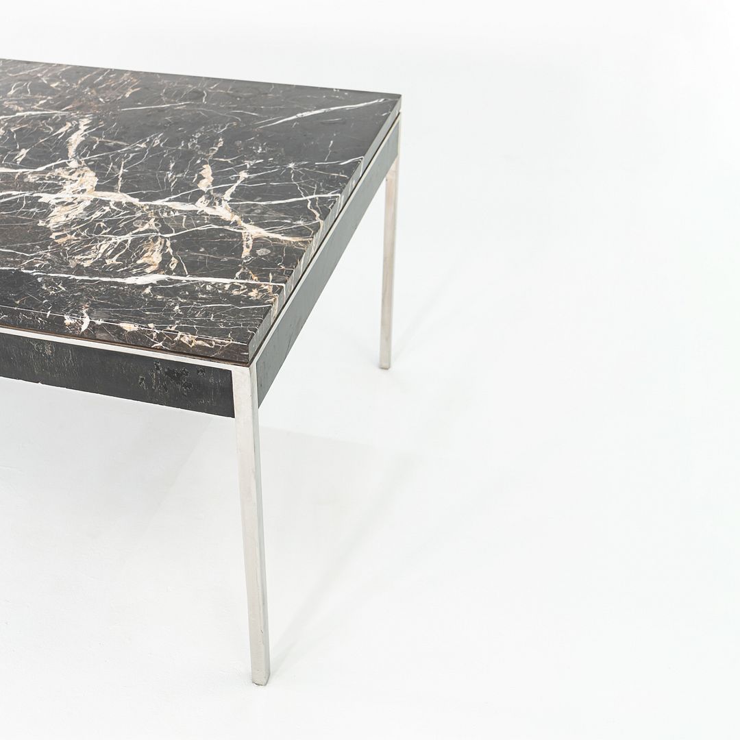 1960s Gordon Bunshaft and Davis Allen of SOM Stainless, Marble, and Wood Table