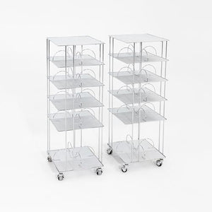 1970s Bruno Munari Vademecum Trolley for Robots Italy Chromed Steel and Resin