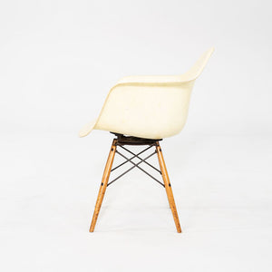C. 1950 Herman Miller Eames PAW Swivel Chair w/ Birch Dowel Base in Parchment