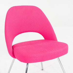 2015 Eero Saarinen for Knoll Armless Executive Dining Chair Pink Fabric 3x Avail