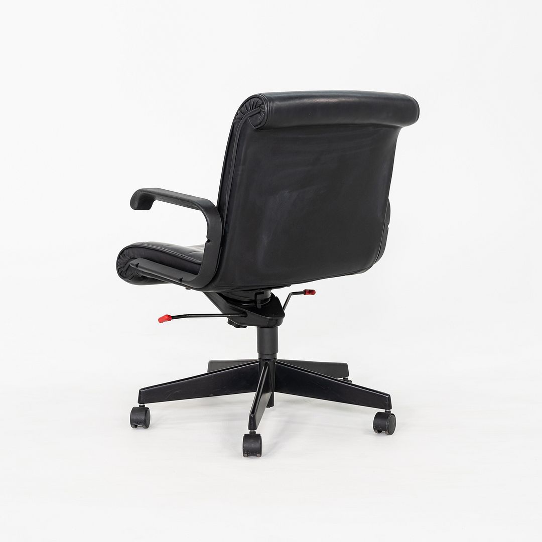 2000 Richard Sapper for Knoll Management Desk Chairs in Black Leather 9x Available