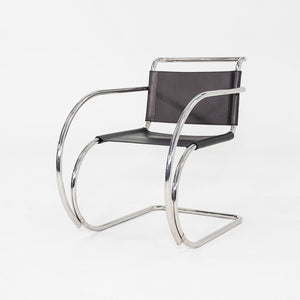 1960s Mies Van Der Rohe for Knoll MR 20 Arm Chair Newly Upholstered in Leather