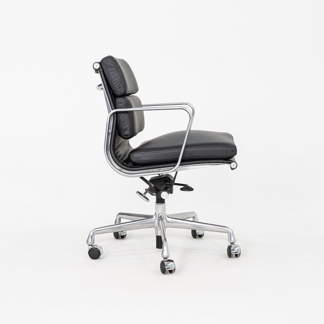 SOLD C. 2020 Herman Miller Eames Soft Pad Management Desk Chair in Black Leather 1x Available