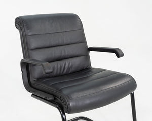 2005 Richard Sapper for Knoll Executive Side Chairs in Black Leather 17x Available