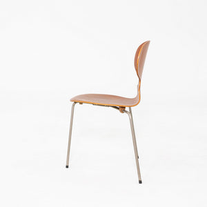 1960s Set of Four Arne Jacobsen for Fritz Hansen Ant Chairs Teak w/ Steel Legs