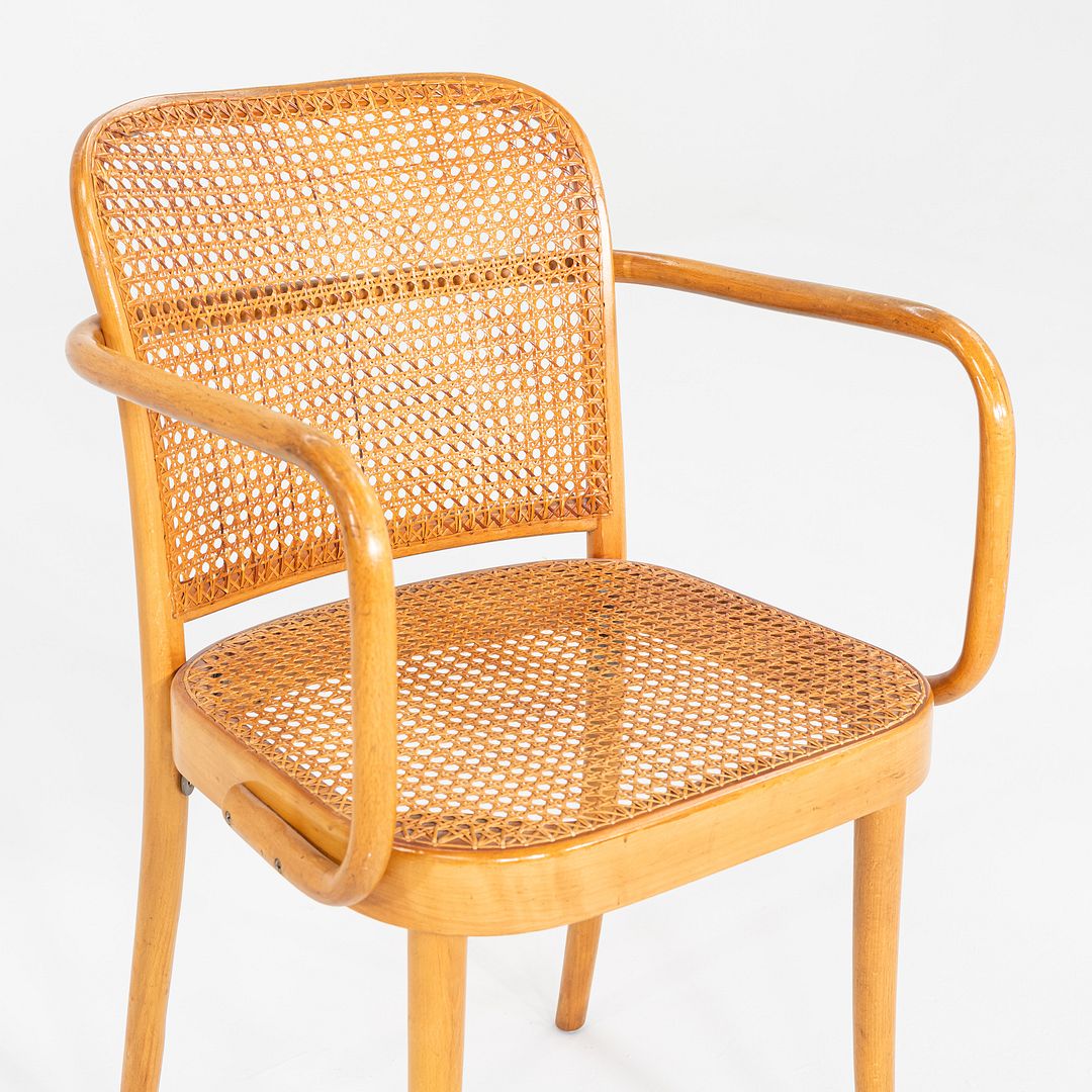 1980s Set of 10 Model 811 Prague Chairs by Josef Hoffman for Stendig / Thonet