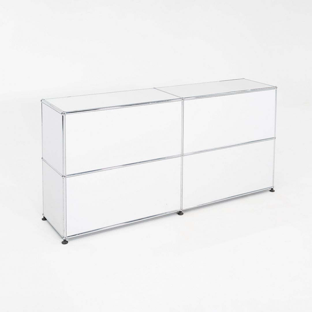 SOLD 2000s Second Cycle USM Haller C2A Credenza in Light Grey Steel 60x14x30 Inches