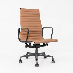 2019 Herman Miller Eames Aluminum Executive Desk Chair Brown Leather Upholstery