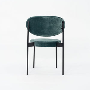 2024 Verner Panton for Verpan 430 Chair in Teal Velvet Upholstery w/ Black Frame
